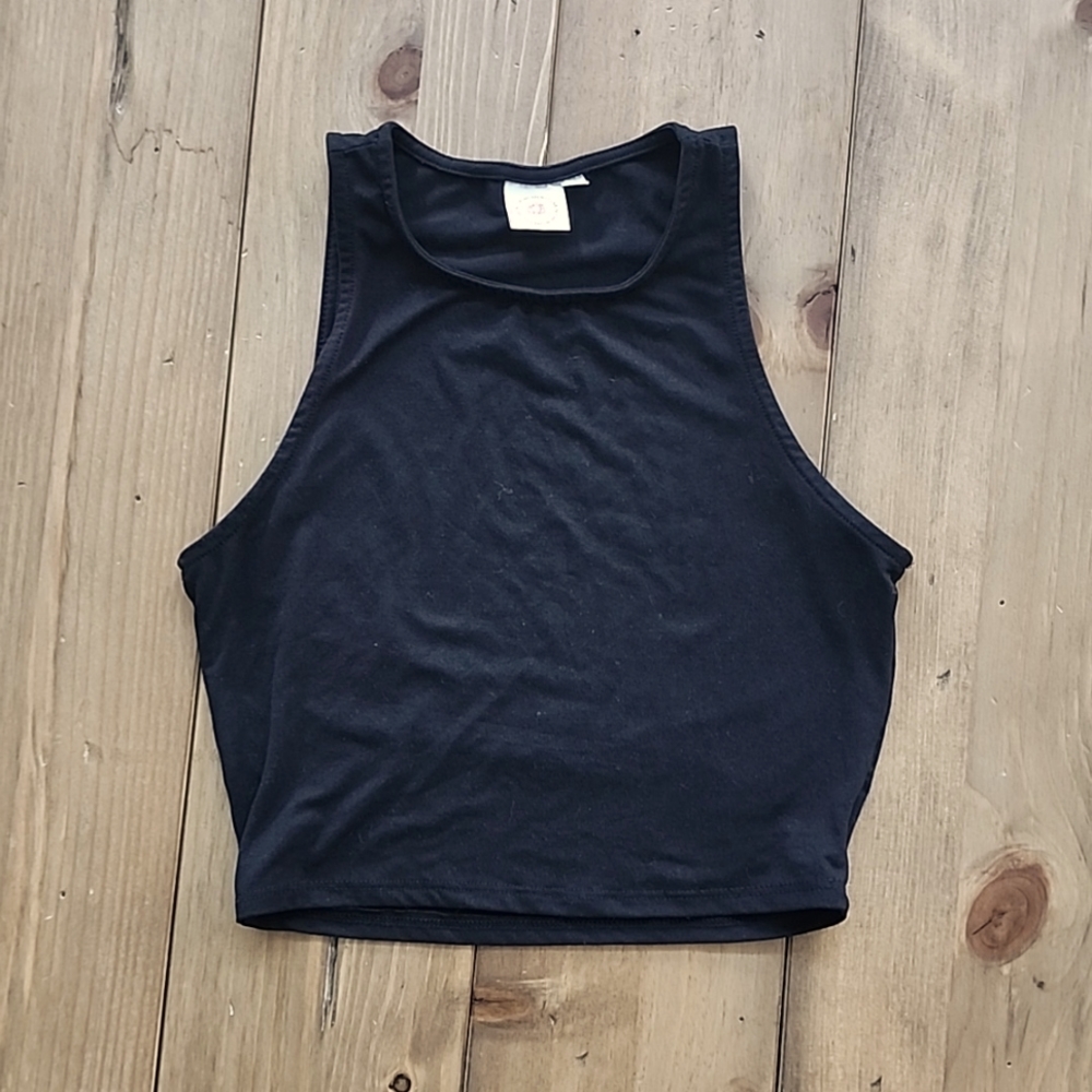 Live In The Moment Black Crop Top